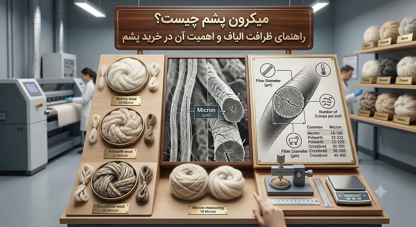 میکرون پشم چیست؟ راهنمای ظرافت الیاف و اهمیت آن در خرید پشم